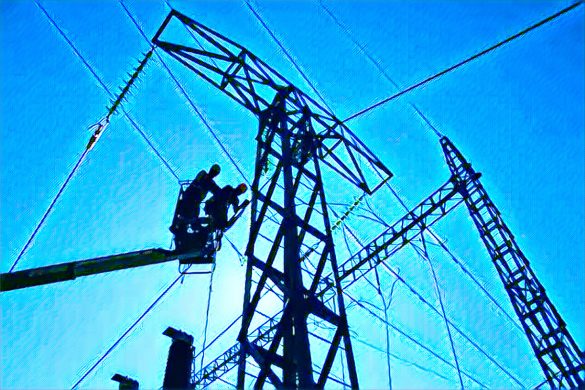 Engineers work to restore power at Hwange Power Station in Zimbabwe