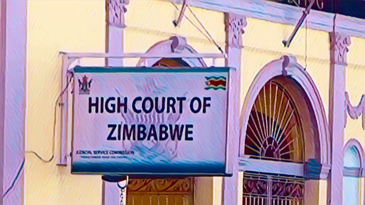 Zimbabwe High Court building with police presence